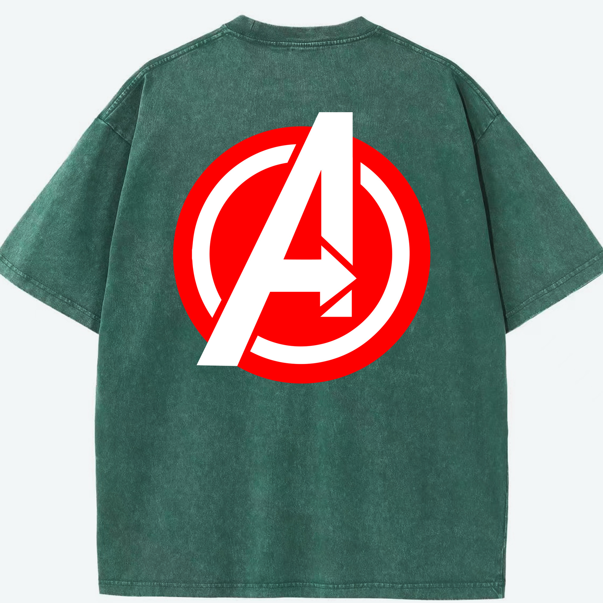 （画像用） アベンジャーズ The Avengers 綿100% ヴィンテージ風 半袖Tシャツ（背面プリント）